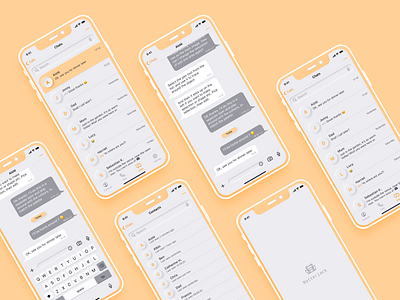 Messaging App | Minimal | Neumorphic app chat contacts conversation design figma flat flatlay ios messaging messenger mobile mockup neumorphic neumorphism psd screens sketch ui ux