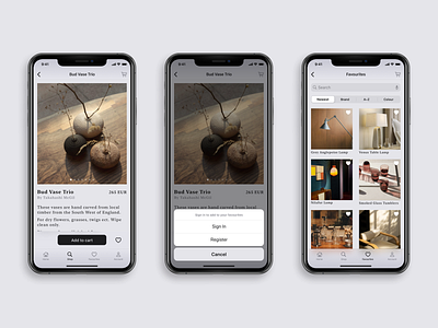 Favourites | E-Commerce App app design e commerce favourite interface minimal mobile mockup native online product psd screens shop sketch store ui ux