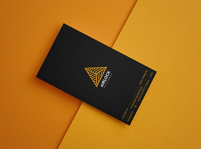 Airlock Business Card Mock airlock brand businesscard cinema identity logo movie triangle