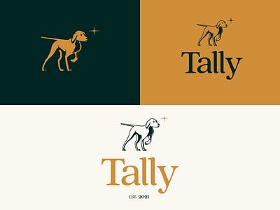 Tally Logo brand branding crypto dog hound hunt identity illustration logo mark star tally tallyho