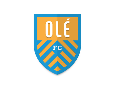 OLÉ FC badge club crest fc futbol ole seal shield soccer sport stripes team