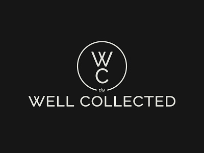 The Well Collected c circle collected identity logo mark w well