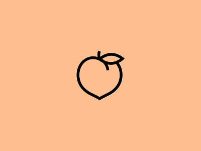 Peachicon fruit icon line peach