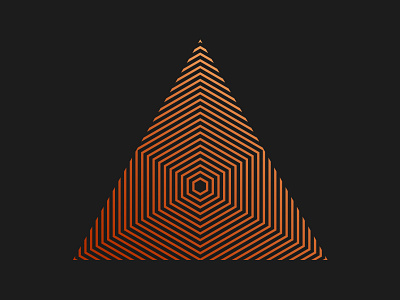 Trihexagon dimension geometric hexagon lines logo moire triangle