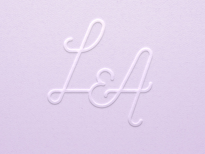 L&A a custom identity l lettering logo monogram type wedding