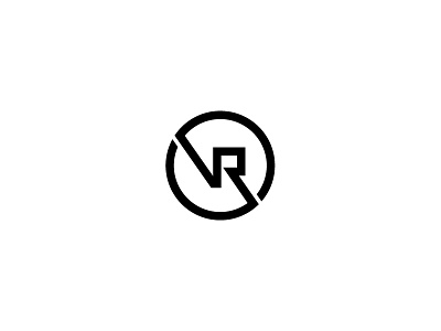 Verlorener VR Monogram badge circle custom identity letter logo mark monogram type vr