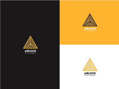 Airlock Pictures airlock brand identity logo mark pictures triangle