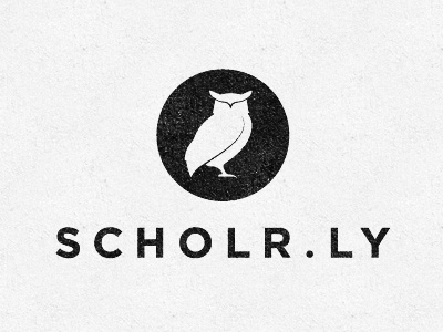 Scholrly Logo bird circle emblem gotham icon identity illustration logo mark owl scholrly startup