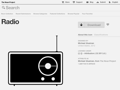 Radio audio icon listen noun project radio sound speaker