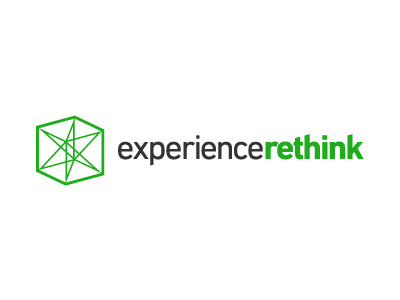 Experience Rethink Logo branding cube experience identity logo mark planes rethink slices spark square star