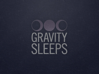 Gravity Sleeps Logo brand circle eclipse gravity identity logo moon phases sleeps space trade gothic