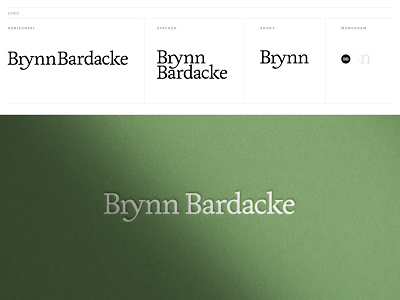 Brynn Bardacke Identity brand branding identity ligature livory logo logotype mark name type