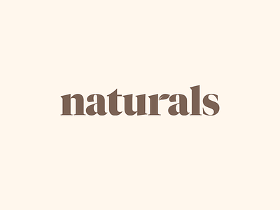 Naturals brand identity leaf logo logotype type