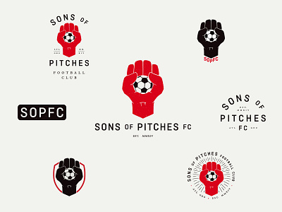 SOPFC Logo System atlanta badge ball brand branding club fist football gonzo icon identity logo mark pitch soccer