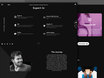 Web developer Portfolio black design developer minimal portfolio ui ux web