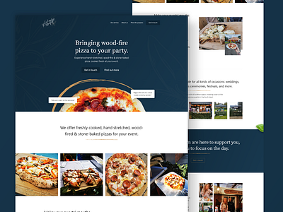 Wiggles Pizza 1# blue dark design esign flat design food illustration logo modern pizza ui website