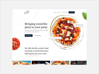 Wiggles Pizza 2# blue dark design esign flat design food illustration logo modern pizza ui website