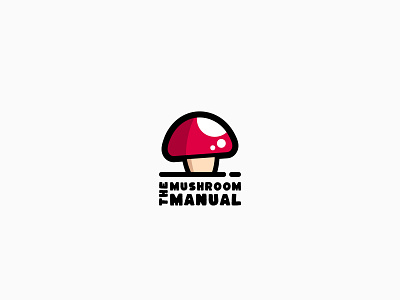 The Mushroom Manual dark flat fun logo manual modern mushroom