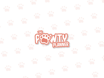 The Pawty Planner animal branding friendly logo peach peach logo