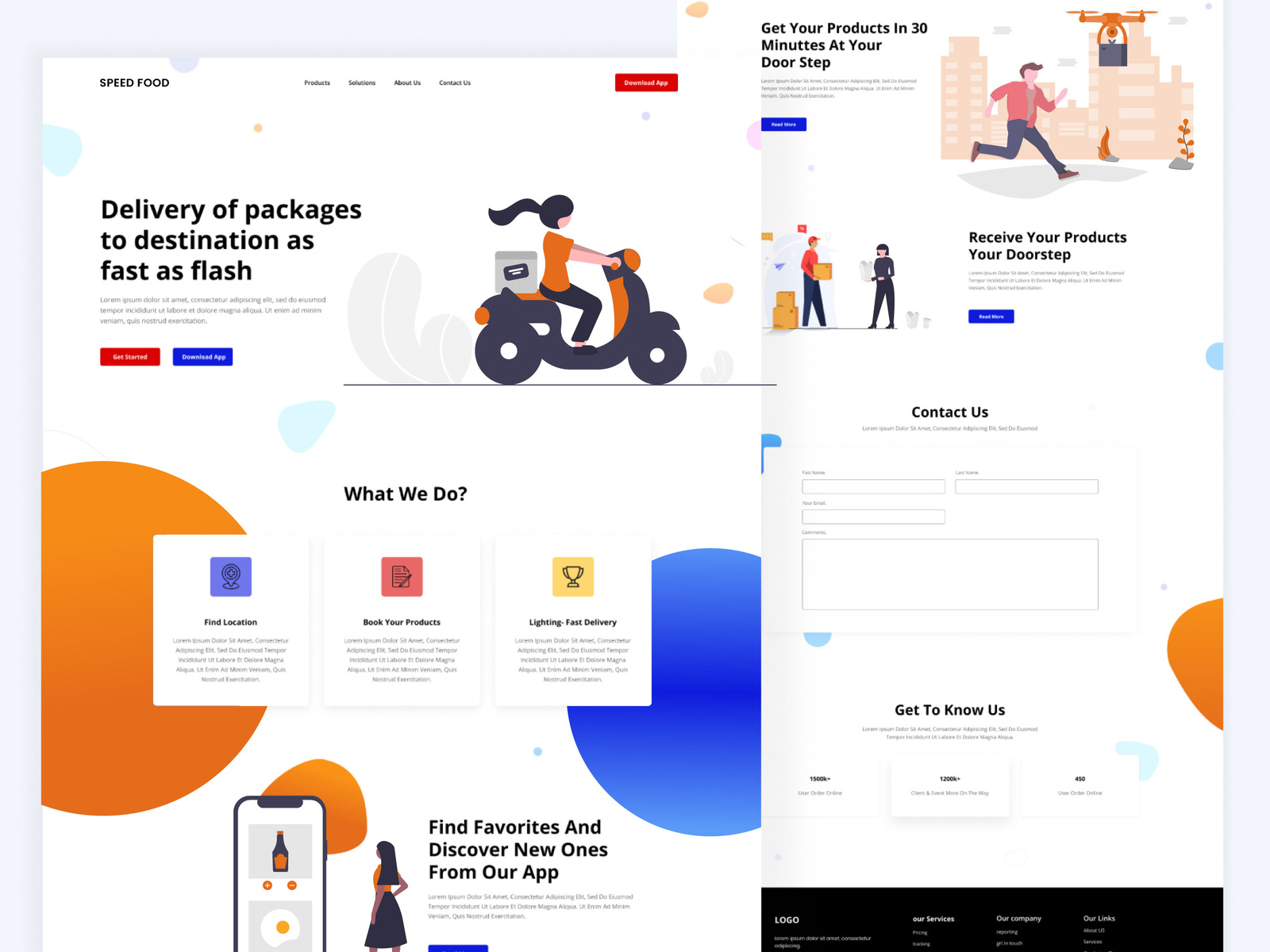 Speed food web page design by Rekha begumbd on Dribbble