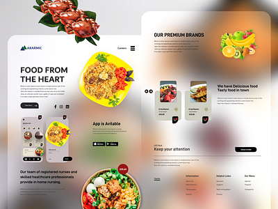 Mix food Inspiration Website food food website illustrator landingpage page design restaurant ui design uidesign uiux web design webdesign webpage