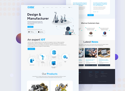 CMW Manufacturer web template design 2021 landingpage page design ui design uiux web design webdesign webpage