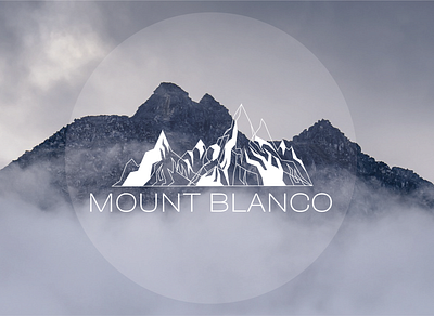 Mount Blanco ai design flat design girl illustration illustrator logo mountain logo simple