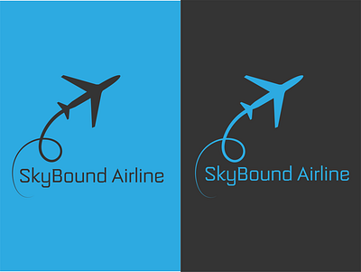 SkyBound Airlane ai dailylogochallenge design girl illustrator logo simple