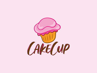 CakeCup ai dailylogochallenge design girl illustration illustrator logo simple