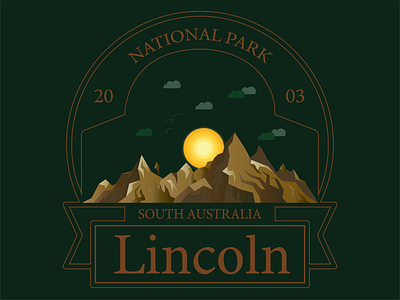 Lincoln National Park ai dailylogochallenge design forest girl illustration illustrator logo mountains park simple