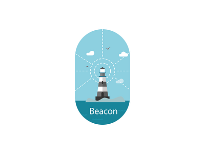 Beacon ai dailylogochallenge design girl illustration illustrator lighthouse logo simple