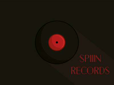 SPIIIN RECORDS ai dailylogochallenge design girl illustration illustrator logo records simple spiin
