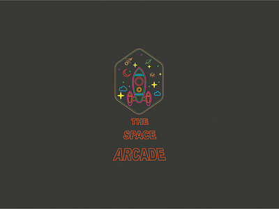 The Space Arcade ai dailylogochallenge design girl illustration illustrator logo simple