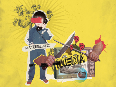 materialistic media art graphic illustration yellow