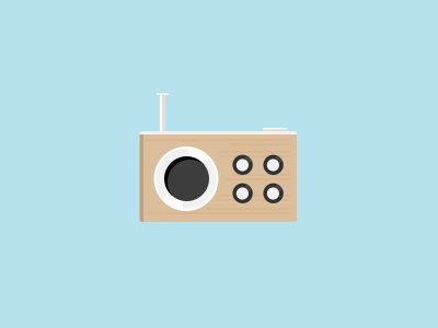 Radio flat icon