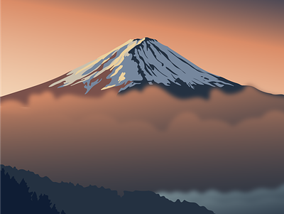 Mount Fuji - travel illustration adobe illustrator adventure dream editorial illustration fuji illustration illustrator journey landscape mount fuji nature planet earth travel vector illustration