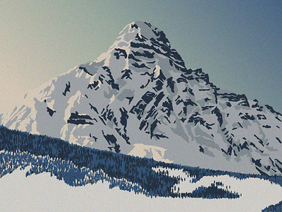 Winter in Canada adobe illustrator artwork canada editorial illustration hiking illustration landscape magazine mountain nature illustration winter winter sports