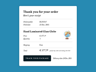 Dailyui017 Email Receipt dailyui dailyui017 email receipt