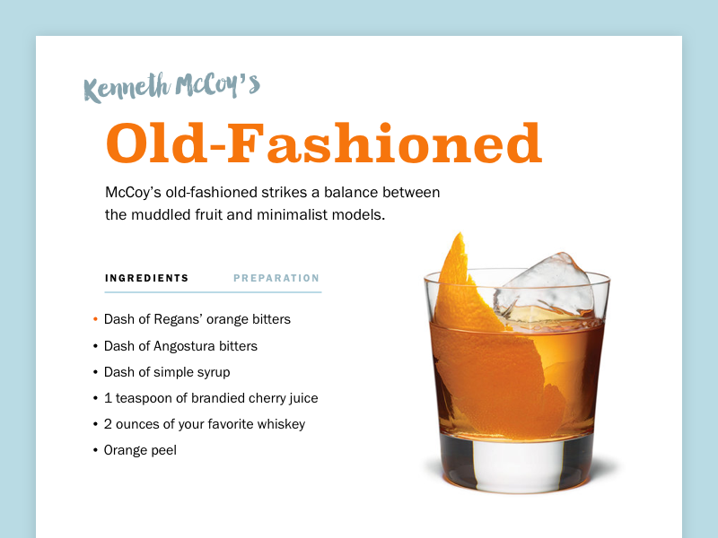 Dailyui040 Recipe manhattan darling franklin gothic old-fashioned clarendon recipe dailyui040 dailyui