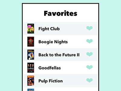 Dailyui044 Favorites avenir dailyui dailyui044 favorites