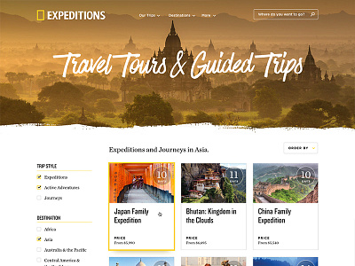 National Geographic Expeditions Redesign