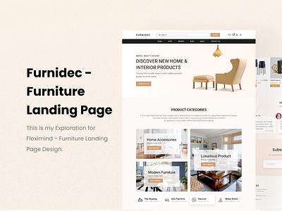 Furnidec - Furniture Landing Page ecommerce landing page furniture landing page furniture website furniture website design furniture website template home interior design websites interior website design ui ui design template ui website design