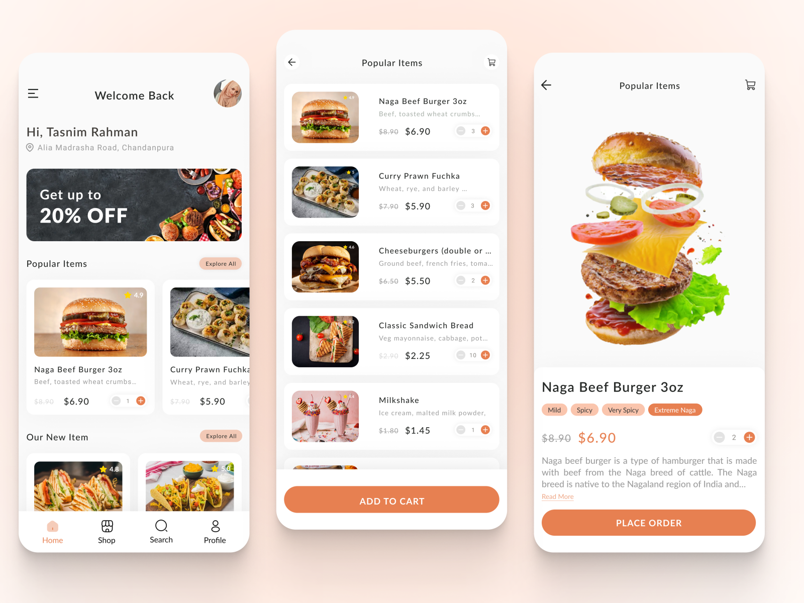 Fast Food Mobile App Design by Tajdid Islam on Dribbble