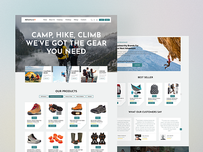 AdventureX - Outdoor Adventure Shop Web Design adventure shop web design adventure web design adventure website design outdoor adventure store outdoor product web design outdoor shop web design templates ui ui design ui ux design