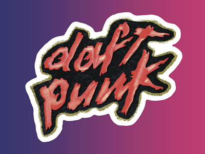 Daft Punk affinitydesigner daft punk digital illustration french touch procreate sticker sticker design vector