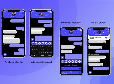 Messaging App android android app android app design app black design figma interaction iphone iphone app messaging app mobile sketch socail media social app social media design ui ux whatsapp