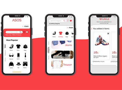 ASOS Re-design Shopping App android android app android app design android app development android wear design design app designer figma interaction iphone iphonex mobile mobile ui shopping app sketch social app social media design ux