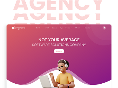 AGENCY - Not Your Average Software Company - Website Design agency branding business company design figma illustration logo mobile software solutions startup startups ui ux vector website