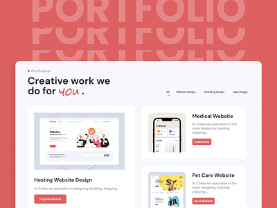 PORTFOLIO - Creative Work We Do For You - Website Design branding design figma illustration logo mobile ui ux vector website