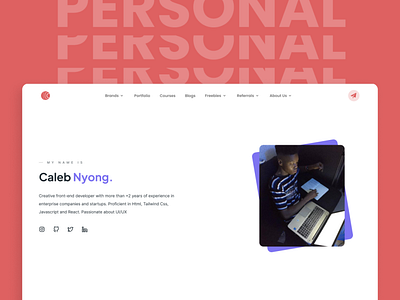 PERSONAL - An Introduction - Website Design branding design figma illustration logo mobile ui ux vector website